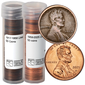 1917-2025 Two Lincoln Cent Rolls Main Image