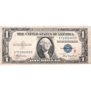 1935A $1 Silver Certificate, Red "R" Overprint Main Image