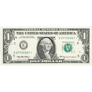 Series 1999 $1 Federal Reserve Star Note CCU Main Image