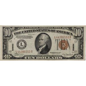 1934A $10 Federal Reserve Note, Hawaii Main Image