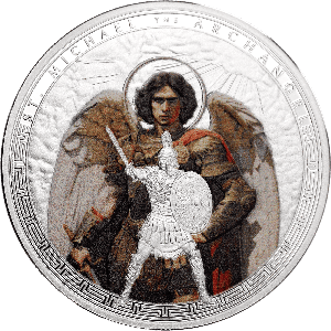 2025 Ghana 1 oz. Silver 5 Cedis Patron Saints: Saint Michael Main Image