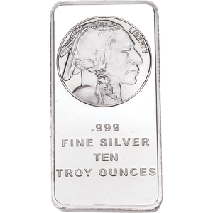10 oz. Silver Buffalo & Indian Bar Main Image