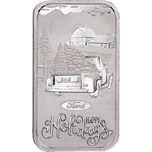 1 oz. Silver Ford Holiday Bar Main Image
