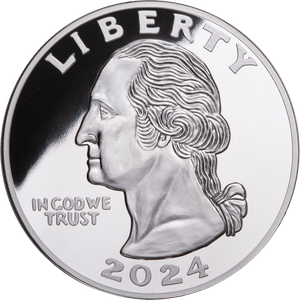 2024 4 oz. Silver George Washington Quarter Replica Main Image