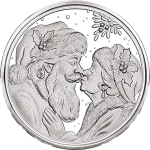 Santa & Mrs. Claus 1/4 oz. Silver Round Main Image