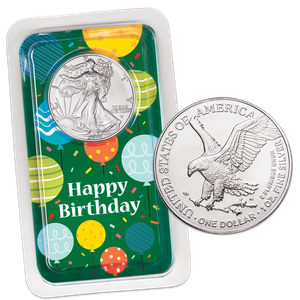 2025 American Silver Eagle in Happy Birthday Showpak Main Image