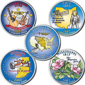 2002 Colorized Statehood Quarter Year Set Main Image