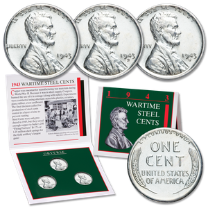 1943 PDS Wartime Steel Cent Set Main Image