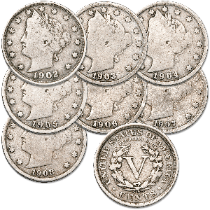 1902-1908 Liberty Head Nickel Set Main Image