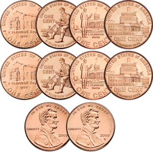 2009 P&D Lincoln Cent Anniversary Set (8 coins) Main Image