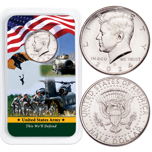 2024 Kennedy Half Dollar in U.S. Army Showpak Main Image