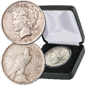 1922 Peace Dollar in Presentation Case Main Image
