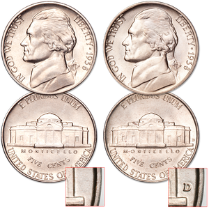 1938 P&D Jefferson Nickel Set Main Image
