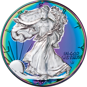 2024 Rainbow Colorized American Silver Eagle Main Image