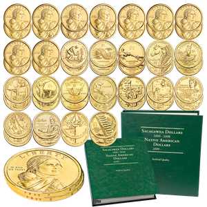 2000-2024 Complete Uncirculated P&D Sacagawea Dollar Set with Album Main Image