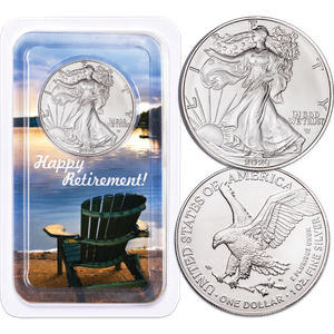 2024 American Silver Eagle in Happy Retirement Showpak Main Image