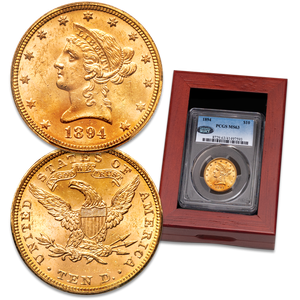 1866-1907 Gold $10 Liberty Head with Case Main Image