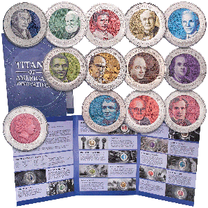 2020-2021 Complete Titans of American Innovation Set with Folder Main Image