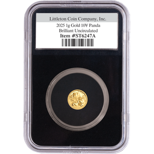 2025 China 1g Gold 10 Yuan Panda in Deluxe Holder Main Image