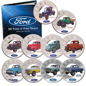 2025 Liberia $1 Ford Truck Series Coins and Folder Main Image