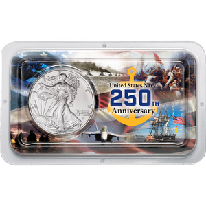 2025 American Silver Eagle U.S. Navy 250th Anniversary Showpak Main Image