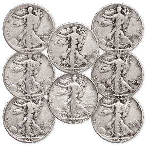 Set of Pre-1941 Liberty Walking Half Dollars Main Image