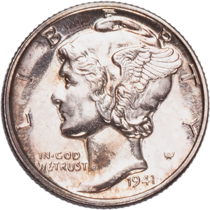 1941 Mercury Silver Dime Main Image