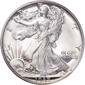 1937 Liberty Walking Silver Half Dollar Main Image