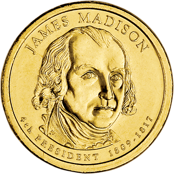 2007 James Madison Presidential dollar design