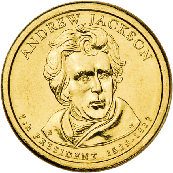 2008 Andrew Jackson Presidential dollar design