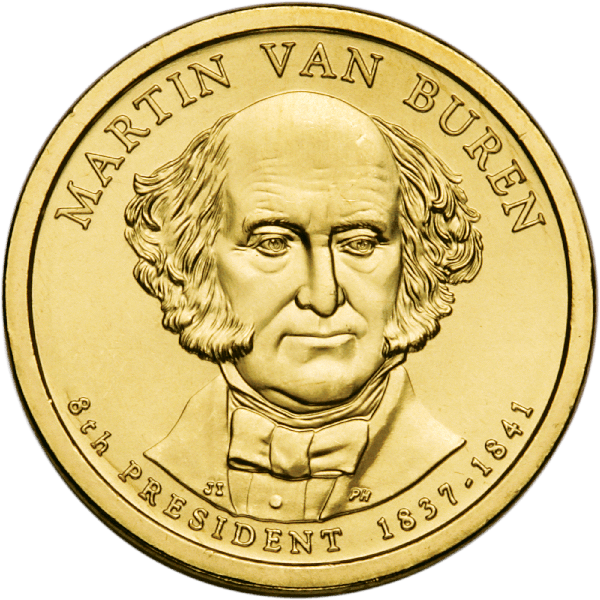 2008 Martin Van Buren Presidential dollar design