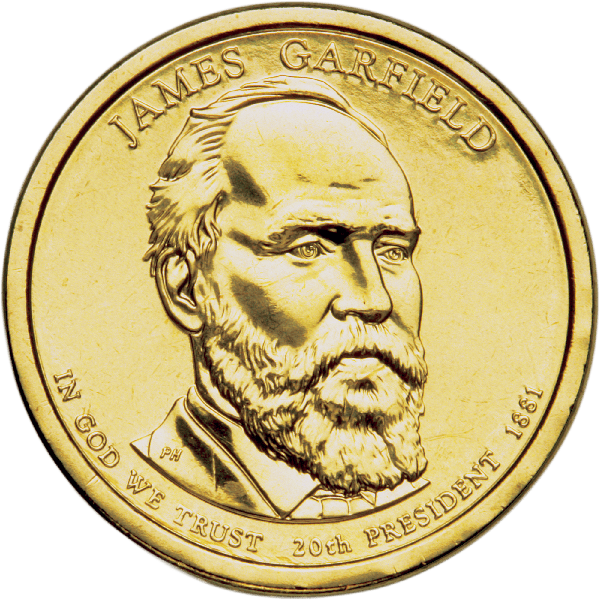 2011 James Garfield Presidential dollar design