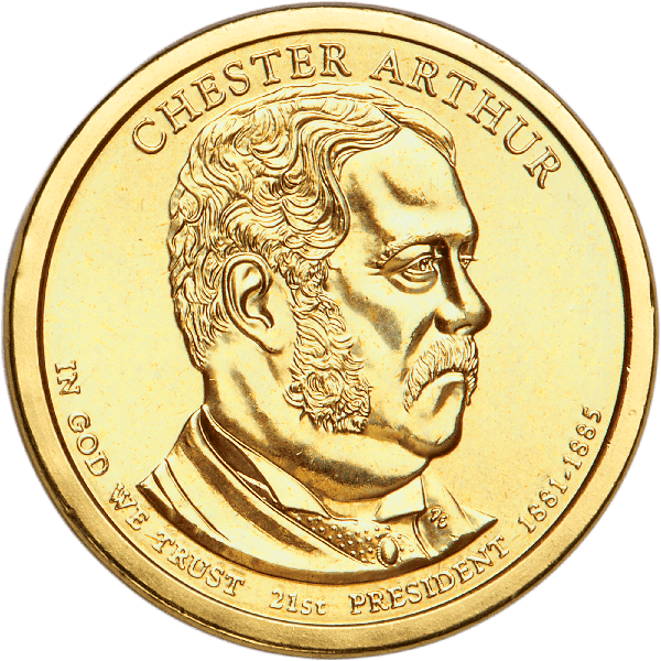 2012 Chester A. Arthur Presidential dollar design