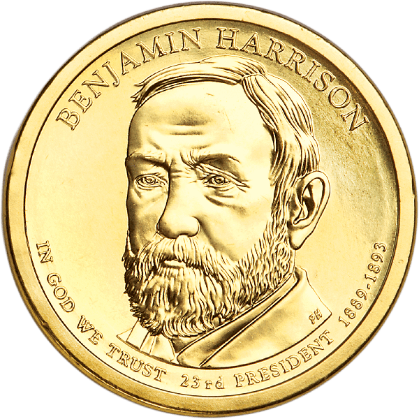 2012 Benjamin Harrison Presidential dollar design