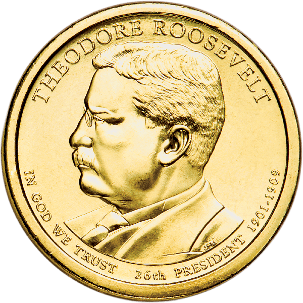 2013 Theodore Roosevelt Presidential dollar design