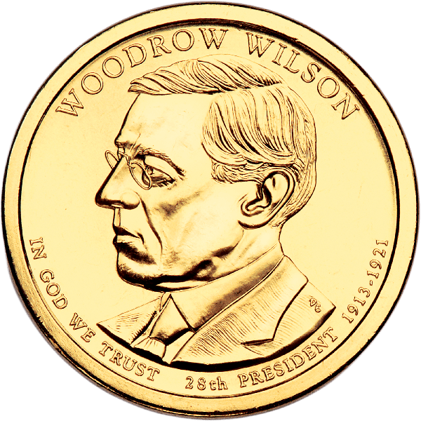 2013 Woodrow Wilson Presidential dollar design