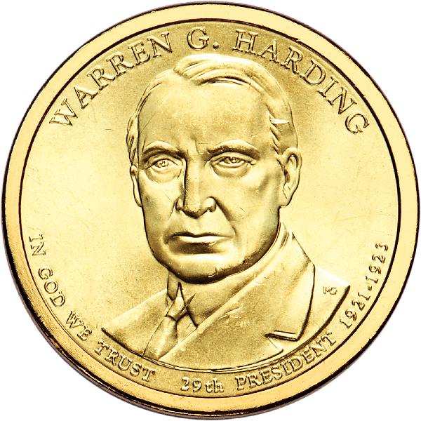 2014 Warren G. Harding Presidential dollar design