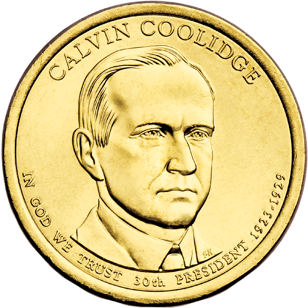 2014 Calvin Coolidge Presidential dollar design