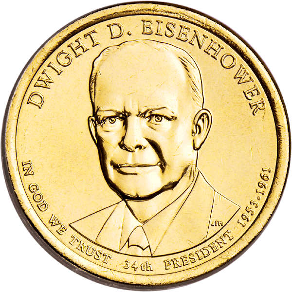 2015 Dwight D. Eisenhower Presidential dollar design