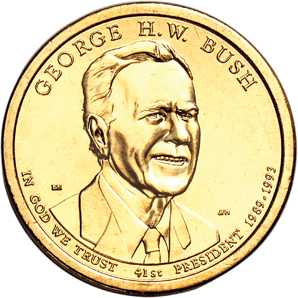 2020 George H.W. Bush Presidential dollar design