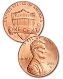 Shield reverse 2015-D (Denver) Lincoln cent