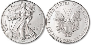 2001 American Eagle Silver Dollar