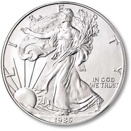 [photo: Silver American Eagle obverse]