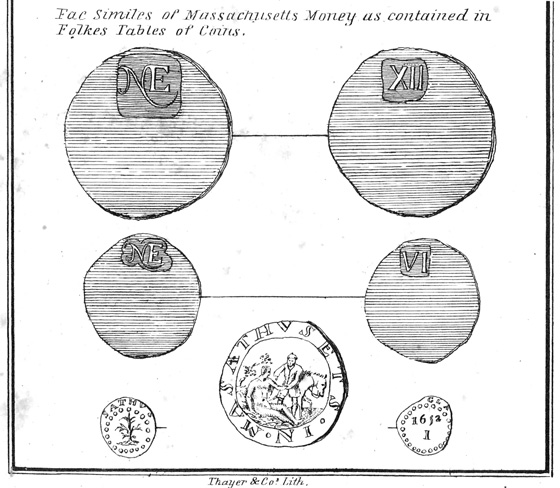 [photo: Images from a portion of the plate in Joseph B. Felt's 1839 book]