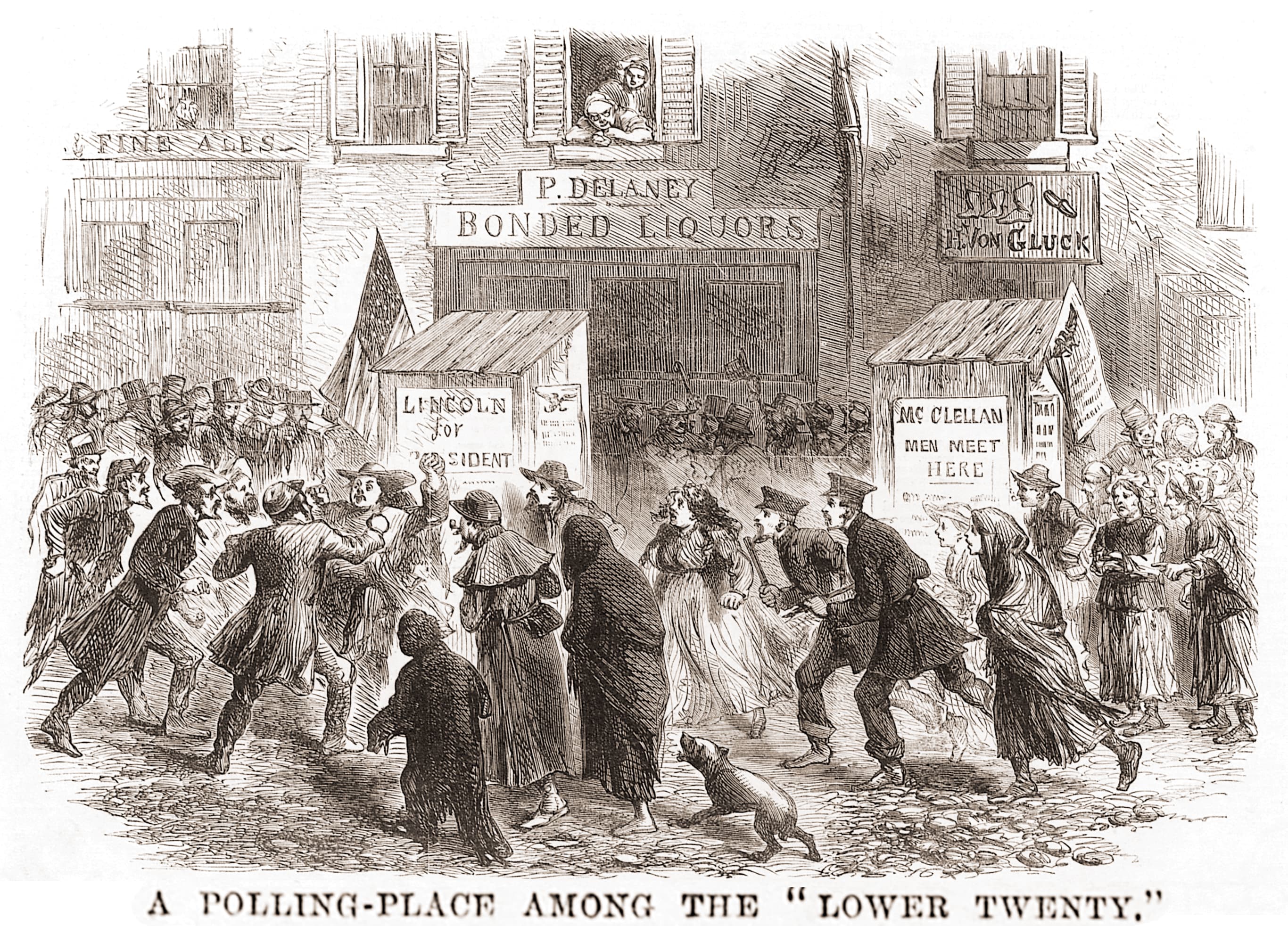 A Polling-Place Among the Lower Twenty.