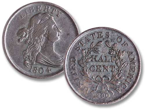 1804 Draped Bust Half Cent