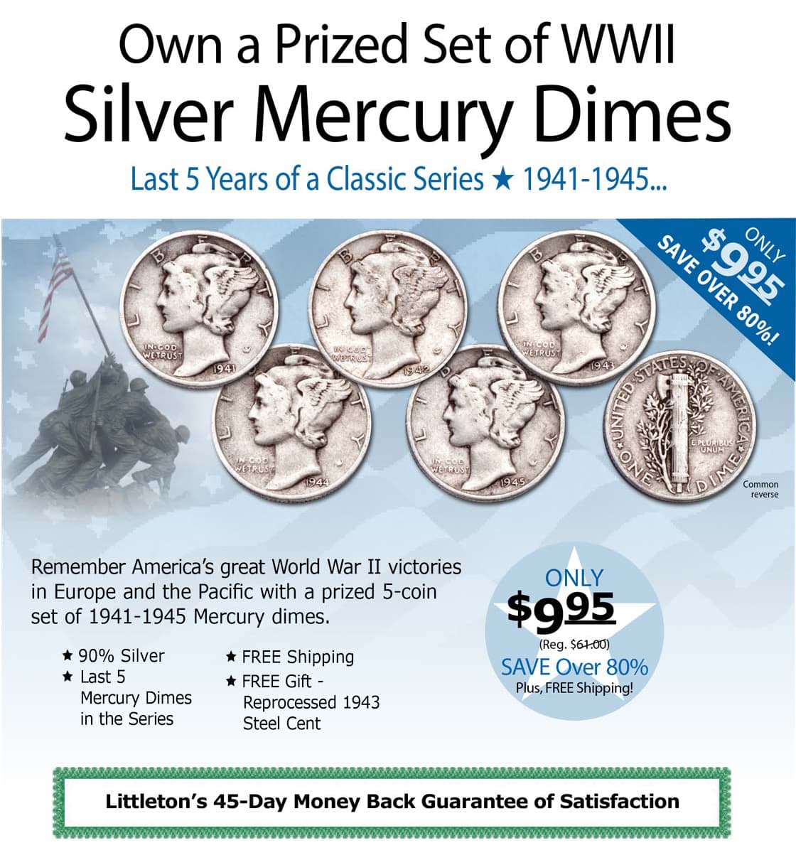 Prized Set of WWII Silver Mercury Dimes