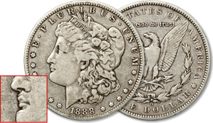 1888‑O 'Hot Lips' Morgan Dollar