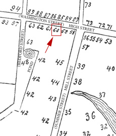 [map: Boston homestead lots 1645-1648]